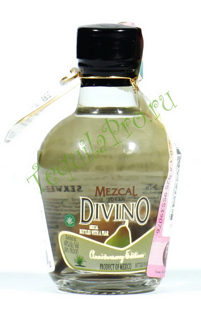 Миниатюрная бутылка Мескаль Дивино Ховен Текила Mezcal Divino Joven 0.05 л