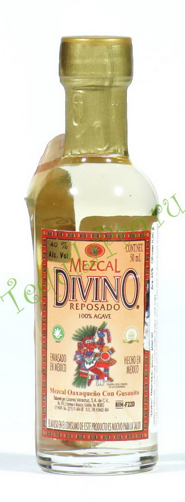 Миниатюрная бутылка Mezcal Divino Reposado 0.05 l